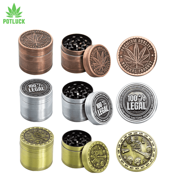 The grinder is divided into 4 parts, starting with a magnetic lid that features a diamond-shaped teeth chamber specifically designed to obtain a consistent and uniform grind.