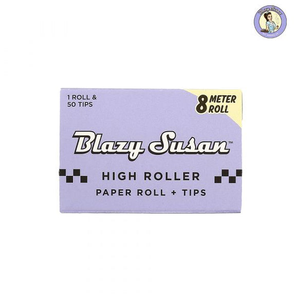 Iconic blazy susan high roller kit now, 8 meter roll with tips in purple