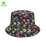 Mushrooms rainbow psychedelic Bucket hat for Adult head