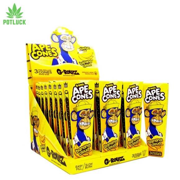 Crafted in France the new ape cones from G-Rollz are produced with finely pressed organic hemp fibred and acacia tree sap as an all-natural gum line